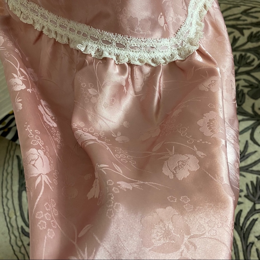 ✨1960s pink DIOR coquette girl Silk Satin Nighty romantic girly - Picture 11 of 15